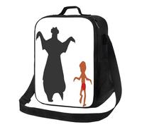 KLFDGGYU Lonchera portátil Baloo de El Libro la Selva personalizada a moda impermeable térmica con aislamiento alimentos ideal para escuela los niños estudiantes deportes al aire libre regalos