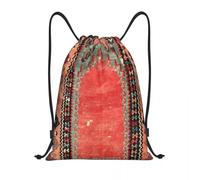KLFDGGYU Mochila deportiva con cordón y estampado Kilim de nicho turco para hombre mujer estilo retro bohemio persa tribal étnico entrenamiento ideal como regalo actividades al aire libre