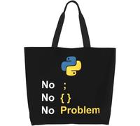 KLFDGGYU reutilizable y divertida para programadores de Python bolso hombro lona lavable programación deportes actividades al aire libre regalos