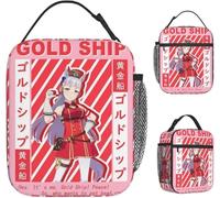 KLFDGGYU Uma Musume Gold Ship bolsa de almuerzo divertida caja trabajo práctica comida diseño gráfico nevera deportes aire libre regalos