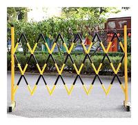 KLGFBDC Barrera metálica Extensible para tráfico con Ruedas - Puerta retráctil de Seguridad móvil, Valla de Seguridad Flexible para entradas de vehículos, Barricada Industrial Ajustable (N