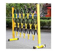 KLGFBDC Barricada de tráfico, Valla metálica Industrial Extensible con Ruedas, Puerta de Acceso móvil retráctil y Flexible (Color: Negro, Tamaño: 47x98 Pulgadas)