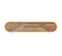 KLGFBDC Elegantes Paneles divisores de ratán y Hierro Dorado para comedores, mamparas Decorativas para restaurantes y Bares de oficinas, 70 x 30 cm - Elegante Elemento Decorativo para Media Pared.