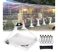 KLGFBDC Lona Impermeable Gruesa Transparente de 550x1250 cm / 18x41 pies, Lona de plástico de Fibra de Vidrio Suave y Engrosada de 0,38 mm, Ideal para el hogar, Patio, balcón, jardín, porches, pabel