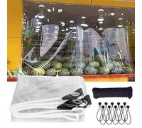 KLGFBDC Lona Transparente Impermeable de Polietileno de 500x1250 cm / 16,4x41 pies, Lona de plástico de Fibra de Vidrio Suave de 0,38 mm de Espesor, Ideal para el hogar, Patio, balcón, jardín, Porch