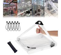 KLGFBDC Lonas de PVC, Lona de Vinilo Transparente de 550x1250 cm / 18x41 pies, Lonas de Cortina de Viento de plástico de Vidrio Suave de 0,38 mm de Espesor, para hogar, Patio, balcón, jardín, Porche