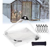 KLGFBDC Lonas Transparentes Impermeables de 550 x 1100 cm / 18 x 36,1 pies, Lona Impermeable de 0,38 mm de Espesor, película Protectora Solar antidesgarro, para pabellones, gallineros y viveros de p