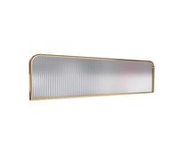 KLGFBDC Mampara divisoria de privacidad de 11,8" - Separador de Mesa y Divisor de mostrador Dorado para Oficina, Restaurante, Hotel - Marco de Acero Inoxidable Duradero y Vidrio Templado - 70 cm/27,