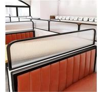 KLGFBDC Mamparas de Cristal Elegantes con Rayas Negras - Barreras Bajas y Elegantes para escritorios y separadores de mesas en restaurantes y comedores - Soluciones funcionales para una Mayor privac