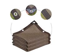 KLGFBDC Tela Color café para toldos, con un 90% de protección Solar Gracias a Sus Ojales y Malla Resistente al desgarro. Ideal para invernaderos, Balcones, azoteas y cocheras. Trans