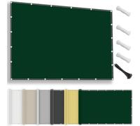 KLGFBDC Toldo Impermeable Verde de 2,5 x 5 m, protección UV, Resistente a la Intemperie, no Requiere perforación, 100% poliéster, Ojales y Cuerda para pérgola/Sombrero en Exteriores.