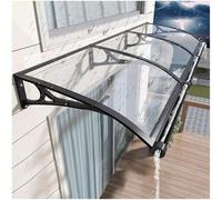 KLGFBDC Toldo para Puerta Exterior - Toldo de policarbonato para Ventana con Soporte de Aluminio. Opciones de Ancho: 20"-142". Protección contra la Lluvia y la Nieve para Patios. Transparente, 39" x1