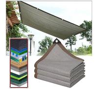 KLGFBDC Toldo Rectangular con Ojales, 90% de protección UV, para jardín, terraza, Invernadero, gallinero, cochera, Cubierta Gris Resistente (10x20m)