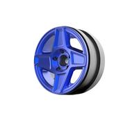 KLHYTGFA 4 Ruedas Negras Whirlwind de 2,2 Pulgadas for Coches de Escalada, aleación de Aluminio, electrochapado, simulación, TRX4 SCX10 de Tres Generaciones(Blue-4pcs)