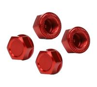 KLHYTGFA 4 Tapas de Aluminio for Tuercas de Rueda de 17 mm ar310449 for Coche RC Arrma 6s 1/7 Outrage 1/8 Kraton Notorious Outcast Talion Typhon(Red 4Pcs)