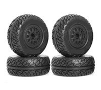 KLHYTGFA 4 Uds. for neumático de camión de Recorrido Corto de 110mm 1/10, Rueda Hexagonal de 12mm for Coche teledirigido Trax-xas Slash Arrma Senton HuanQi 727 Vkar 10sc