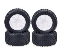 KLHYTGFA 4 Uds neumáticos de Ruedas RC 110MM 112MM neumáticos de Esponja de Goma llanta 12mm Cubo Hexagonal for 1/10 RC Traxxas Truggy Desierto camión Scx24 HSP Wltoys(10053)