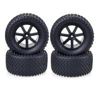 KLHYTGFA 4 Uds neumáticos de Ruedas RC 110MM 112MM neumáticos de Esponja de Goma llanta 12mm Cubo Hexagonal for 1/10 RC Traxxas Truggy Desierto camión Scx24 HSP Wltoys(10054)