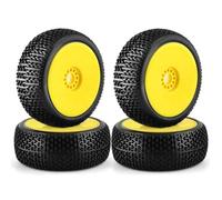 KLHYTGFA 4 unids/Lote for Ruedas 1/8 RC neumáticos de Tuerca de 17mm Esponja de Alto Agarre for Re-dcat Team Losi(Gelb)