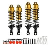 KLHYTGFA Amortiguador Delantero y Trasero de Aluminio ARA330722 ARA330723 for ARR-MA 1/10 VORTEKS 4WD 3S BLX ARA4305V3(Gold)