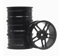 KLHYTGFA For Modelo de Coche RC 1/10, Coche de Carreras de Carrera Plana, Rueda de aleación de Aluminio, Marco de Rueda, diámetro de 52 mm de Ancho for 26 m Tam-iya TT01 HSP 94123 94122(106H-4PC)