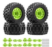 KLHYTGFA For neumáticos MX28 F/R 2,8 "MT con Adaptador Hexagonal de 12mm/14mm for ARR-MA Big Rock Granite SENTON VORTEKS 3S Trax-XAS Slash Stampede(grün)