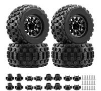 KLHYTGFA For neumáticos MX28 F/R 2,8 "MT con Adaptador Hexagonal de 12mm/14mm for ARR-MA Big Rock Granite SENTON VORTEKS 3S Trax-XAS Slash Stampede(Schwarz)
