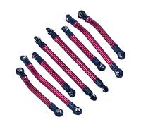 KLHYTGFA Juego de eslabones Ajustables de Aluminio de Alta Distancia for Trax-XAS 1/18 TRX4M K10 High Trail(Rood)