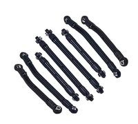 KLHYTGFA Juego de eslabones Ajustables de Aluminio de Alta Distancia for Trax-XAS 1/18 TRX4M K10 High Trail(Schwarz)