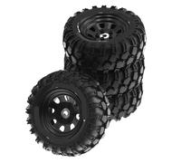 KLHYTGFA Juego de Llantas de Goma for Coche trepador de Control Remoto Trax-xas TRX4 RC4WD D90 D110 Axial SCX10 MST, 93mm, 1,9 ", 4 Uds.(W140 Black)