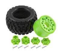 KLHYTGFA Neumáticos MT RC de 2,8 "para Adaptador Hexagonal de 12mm/14mm, neumáticos de camión a Control Remoto 1/10 for Arrma Big Rock Granite VORTEKS 3S Traxxas Rustler, 4 Uds.(Only 1pc Tire Black)