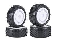KLHYTGFA Rueda de Carretera pegada de 88mm, 4 Uds., for 1/10 Tam-iya TT-02B DT-02 RC, Llantas de Carreras de Rally, Bandas de Pegamento de Montaje(White)