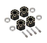 KLHYTGFA Rueda Hexagonal de latón con Revestimiento Negro for 1/10 RC Crawler Axial SCX10 Pro SCX10 III UTB10 Capra Upgrade(SCX10 Pro 9MM)
