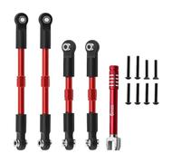 KLHYTGFA Tensores de Metal Camber Links Toe Links Set Linkage for ARR-MA 1/10 Gorgon 4X2 VORTEKS 2WD Fury Mega 550 Quake Piezas de Mejora(Rood)