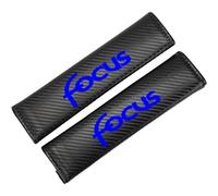 KLHYWEN 2 Piezas Almohadilla de cinturón Seguridad de Fibra de Carbon, para Fo-rd Focus Shoulder Comfort Soft Seat Belt Cover Protector,Blue