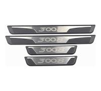 KLHYWEN 4 Piezas Acero Inoxidable Protector Umbral Puerta Coche para Peu-geot 3008 GT 2017-2020, Antideslizante Antiarañazos decoración Accesorios,Silver