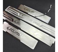 KLHYWEN 4 Piezas de Coche Exterior de la Puerta del umbral de la Patada de Placas de protección para Mitsu-bishi Eclipse Cross 2019 2020 2021, Cubierta de Tira de Pedal de Bienvenida,Silver
