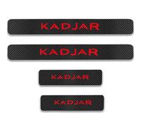 KLHYWEN 4 Piezas Engomada Tiras Umbral Fibra Carbon Coche para REN-Ault KADJAR, Protector De Pedal De Umbral De Puerta CarroceríA DecoracióN Accesorios,Red
