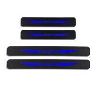 KLHYWEN 4 Piezas Engomada Tiras Umbral Fibra Carbon Coche para REN-Ault ZOE, Protector De Pedal De Umbral De Puerta CarroceríA DecoracióN Accesorios,Blue