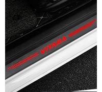 KLHYWEN 4 Piezas Pegatina para Umbral de Coche para Suz-uki Vitara, Película Protectora Estribos Fibra Carbono Autoadhesivo Puerta Guardias del Borde Decoración Accesorios,Red