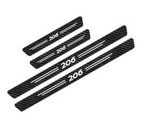 KLHYWEN 4 Piezas Película Protectora para Umbral de Puerta de Coche para Peu-geot 206, Pegatina de Decoración para Estribos de Fibra de Carbono de contra Arañazos,White