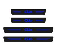 KLHYWEN 4 Piezas Película Protectora para Umbral de Puerta de Coche para REN-Ault Clio 2 3 4 5 Sport RS Line, Pegatina de Decoración para Estribos de Fibra de Carbono de contra Arañazos,Blue