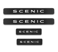 KLHYWEN 4 Piezas Protector Barra Umbral Puerta Coche para REN-Ault Scenic, Antideslizante Antiarañazos Accesorios Interior,White