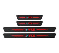 KLHYWEN Pegatinas Protective de Umbral de Puerta, para Citr-oen C2 VTS, 4 Piezas Antiarañ Desgaste Decorativo Accesorios Protector Pegatinas,VTS Red
