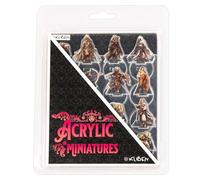 KLIBEN Set de 16 Miniaturas acrílicas para DND Figuras 2D para Dungeons and Dragons Starter Set Kit D&D 5E Miniaturas rol plastico Accesorio Juegos de rol como Pathfinder, Regalos Jugadores DM