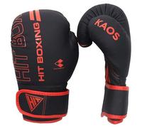 Klicken Sie auf Fitness Unisex - Adultos Hit Boxing Kaos Guantes de Boxeo de Poliuretano | Negro, Rojo 10 oz, 10oz