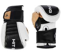 Klicken Sie auf Fitness Unisex - Adultos Hit Boxing Premium Guantes de Boxeo de Cuero para Sparring | 16 oz, Negro, Blanco y marrón, 16 oz