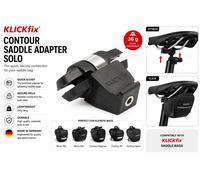 KLICKfix Adaptador De Sillín Contour Para Bolsa De Bicicleta Solo 0217HS Negro