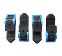 KlickFix Gancho Giratorio para Ciudad City Twist Hook, Adultos Unisex, Negro/Azul, 4er Beutel