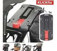 KLICKfix Placa Adaptadora KLICKfix para Portaequipajes con Cierre Negro